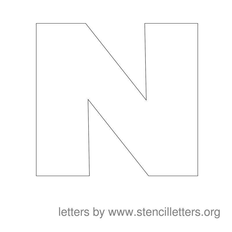 Large Stencil Letters Alphabet N Large Stencil Letters Alphabet N