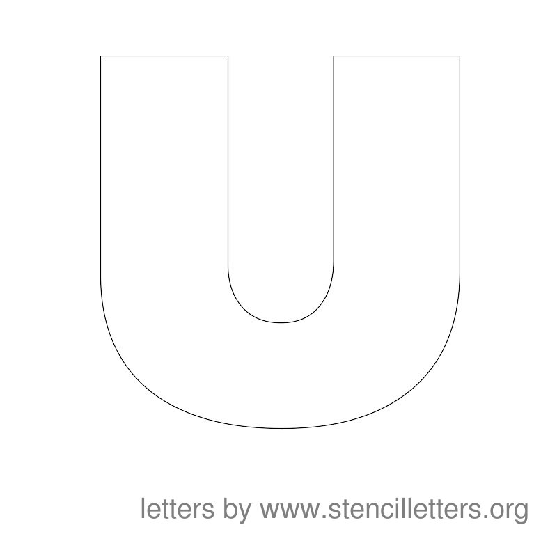 Large Stencil Letters Alphabet U Large Stencil Letters Alphabet U