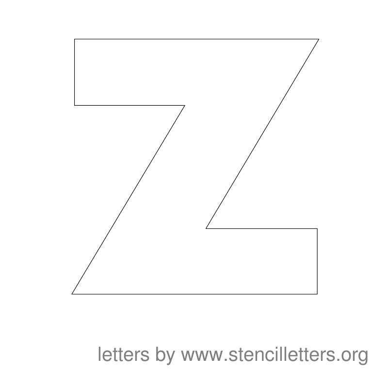 Large Stencil Letters Alphabet Z Large Stencil Letters Alphabet Z