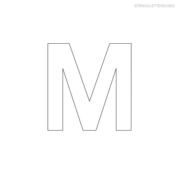 Print Free Stencil Letters M Print Free Stencil Letters M