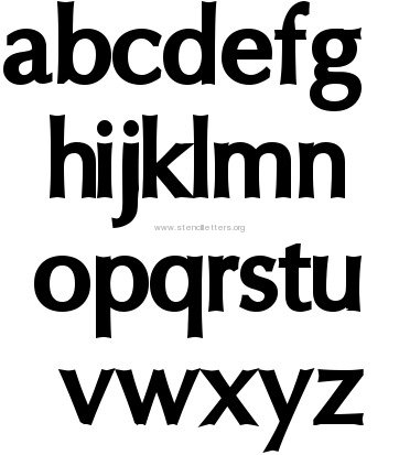 Oregon Small Letter Stencils Lowercase