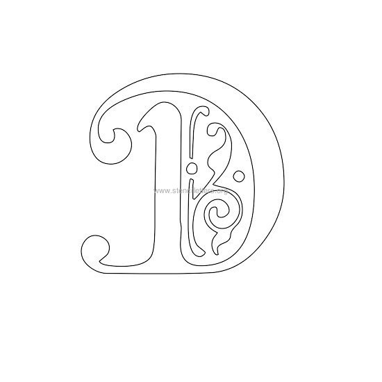 floral wall stencil letter d floral wall stencil letter d