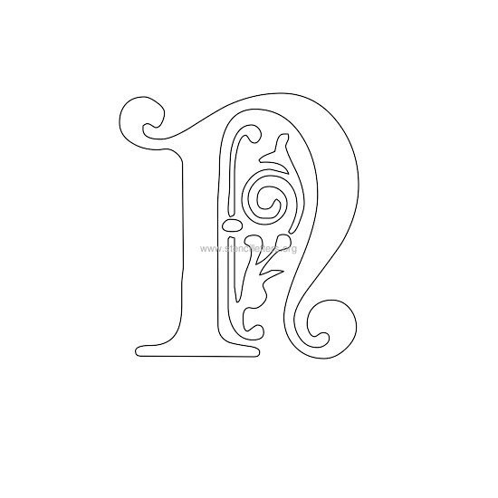 floral wall stencil letter n floral wall stencil letter n