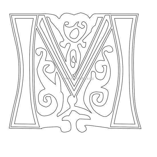 floral wall stencil letter m floral wall stencil letter m