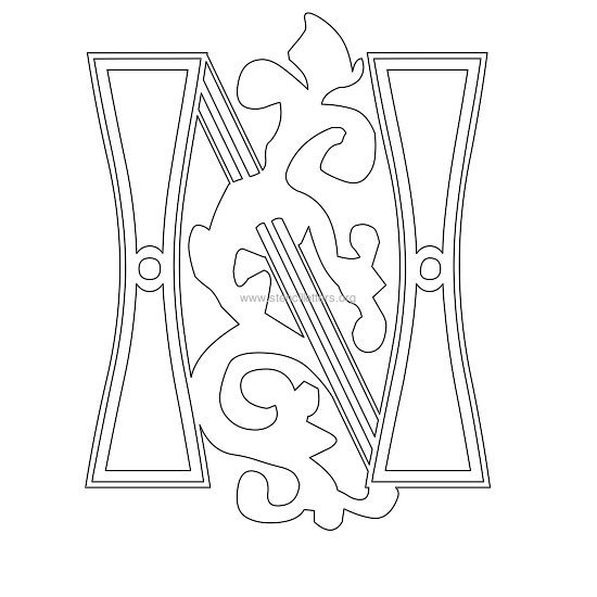 floral wall stencil letter n floral wall stencil letter n