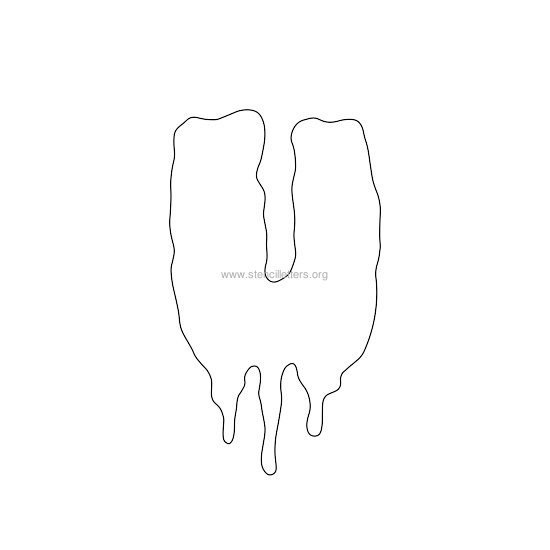halloween stencil letter u halloween stencil letter u