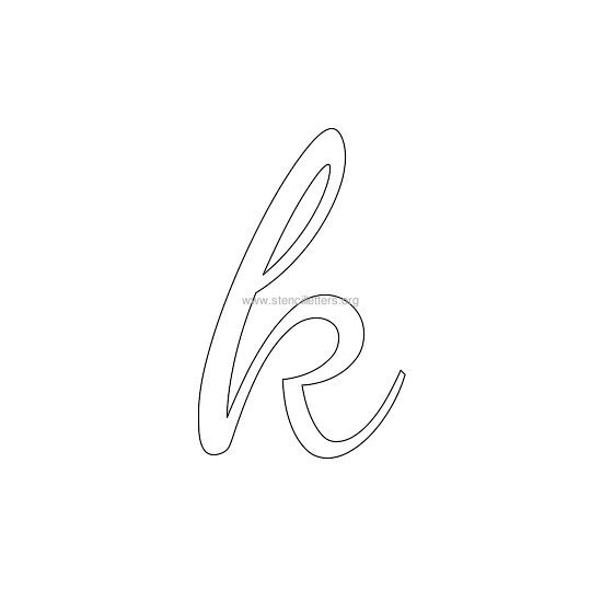 lowercase wedding stencil letter k