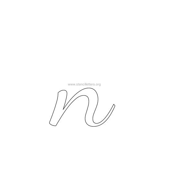 lowercase wedding stencil letter n