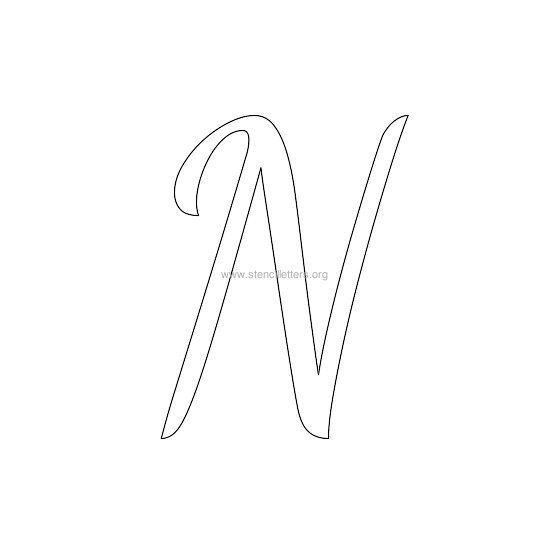 uppercase wedding stencil letter n uppercase wedding stencil letter n