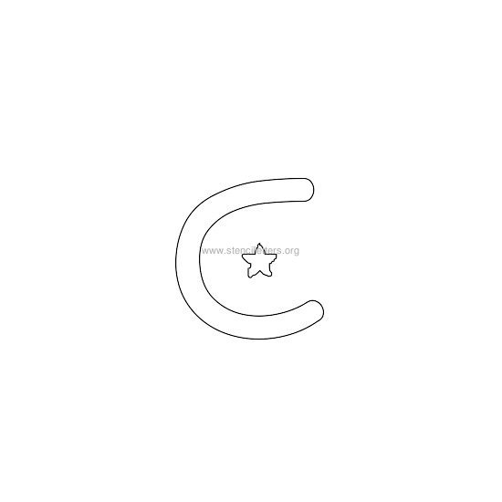 star design stencil letter c star design stencil letter c