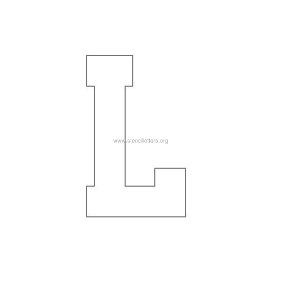 varsity stencil letter l