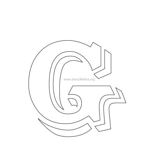 victorian stencil letter g