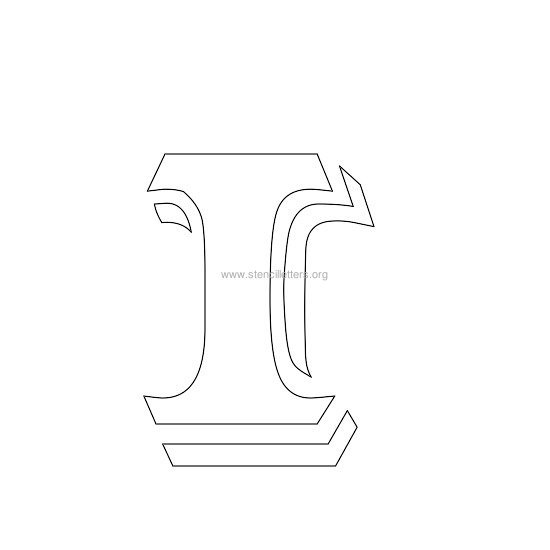 victorian stencil letter i
