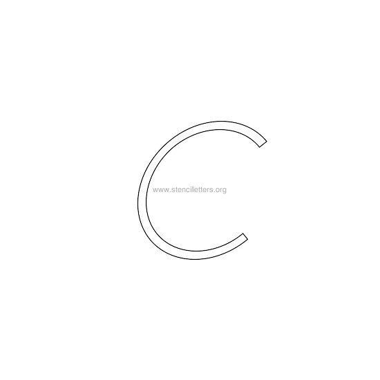 lowercase italic wall stencil letter c lowercase italic wall stencil letter c