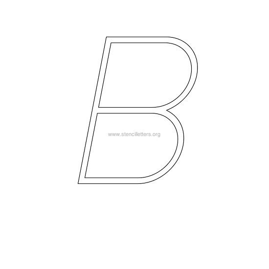 uppercase italic wall stencil letter b uppercase italic wall stencil letter b