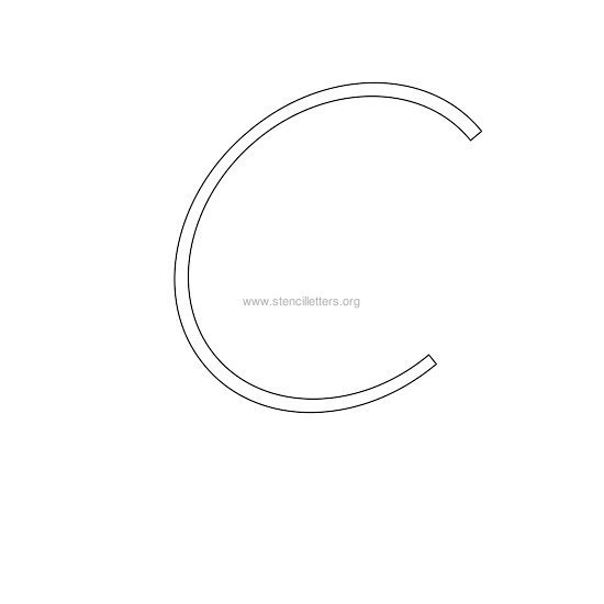 uppercase italic wall stencil letter c uppercase italic wall stencil letter c