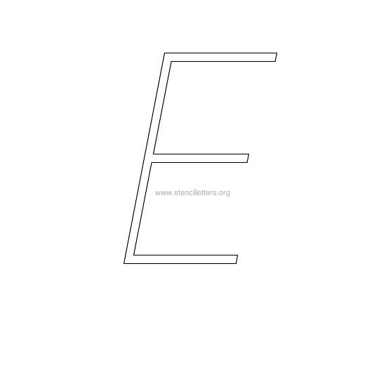 uppercase italic wall stencil letter e uppercase italic wall stencil letter e
