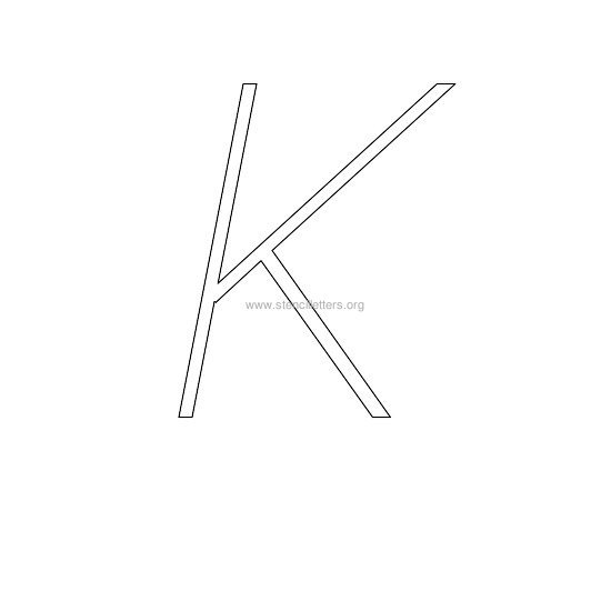 uppercase italic wall stencil letter k uppercase italic wall stencil letter k