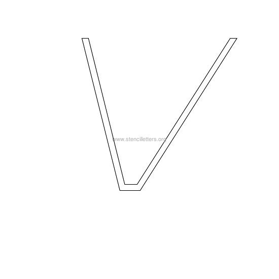 uppercase italic wall stencil letter v uppercase italic wall stencil letter v