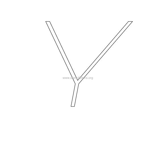 uppercase italic wall stencil letter y uppercase italic wall stencil letter y
