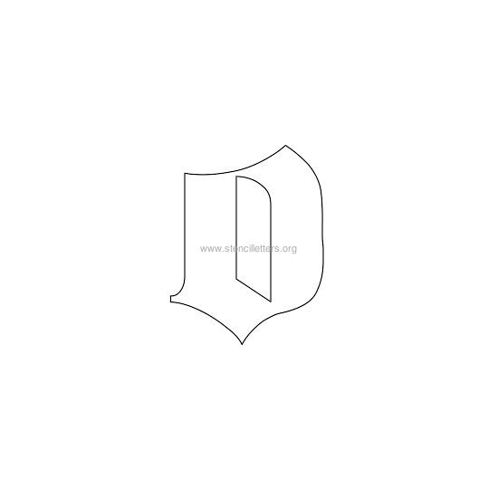 lowercase old-english wall stencil letter o lowercase old-english wall stencil letter o