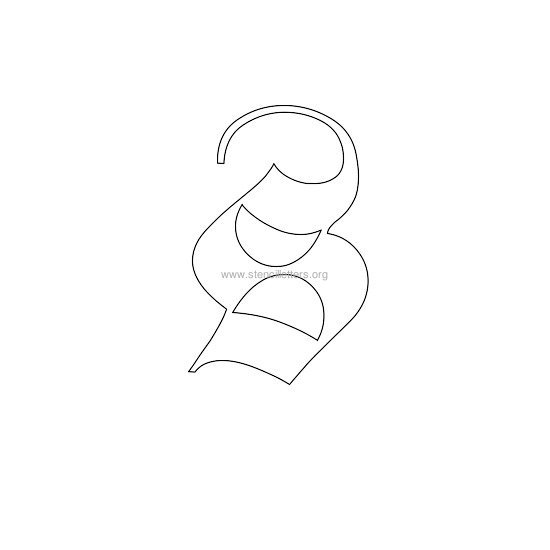 lowercase old-english wall stencil letter s lowercase old-english wall stencil letter s