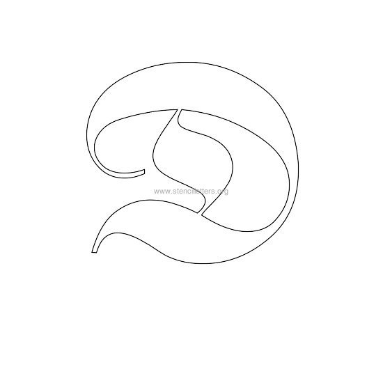 uppercase old-english wall stencil letter d uppercase old-english wall stencil letter d