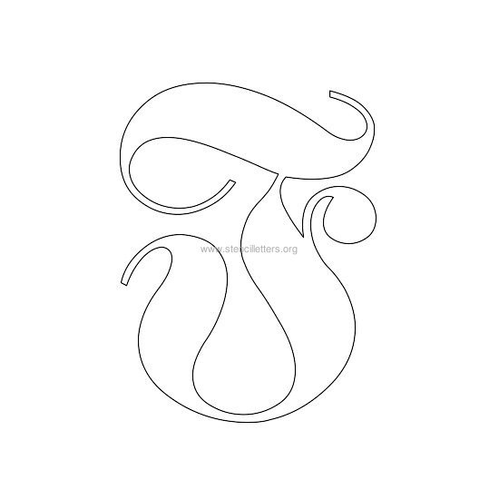 uppercase old-english wall stencil letter f uppercase old-english wall stencil letter f