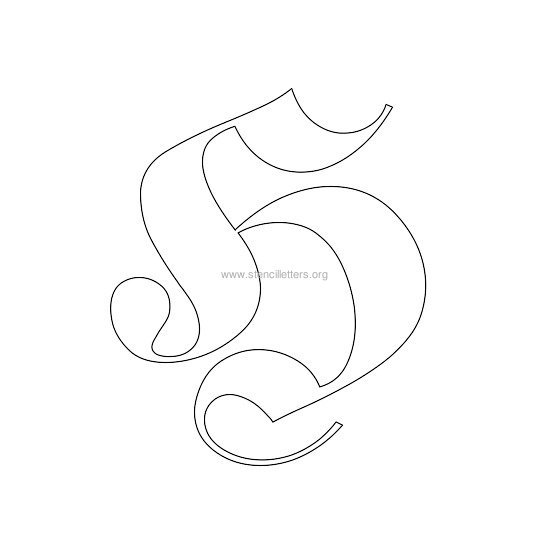uppercase old-english wall stencil letter h uppercase old-english wall stencil letter h