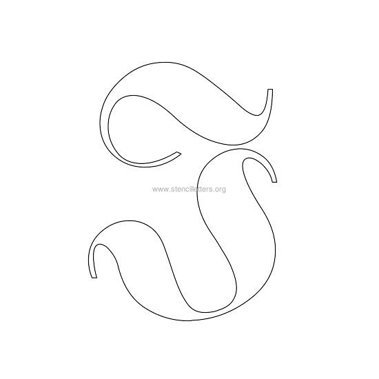 uppercase old-english wall stencil letter j uppercase old-english wall stencil letter j