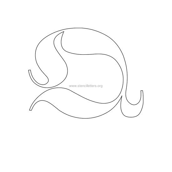 uppercase old-english wall stencil letter q uppercase old-english wall stencil letter q