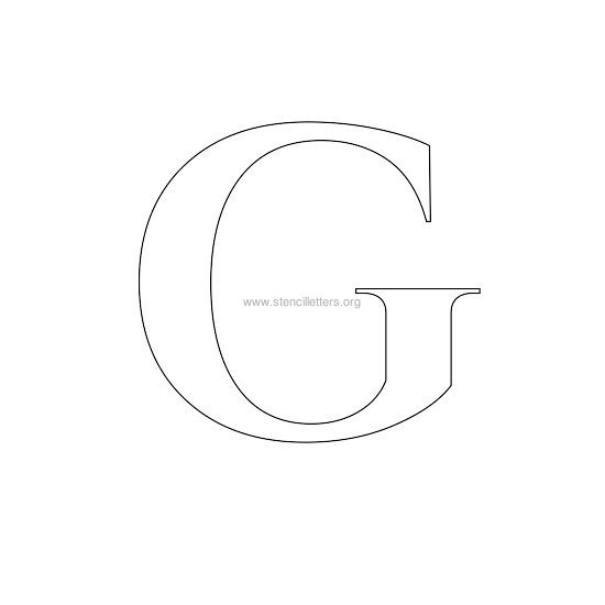 roman wall stencil letter g