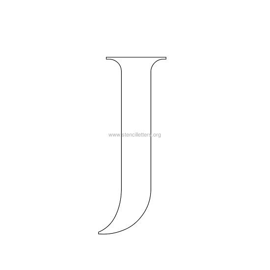 roman wall stencil letter j
