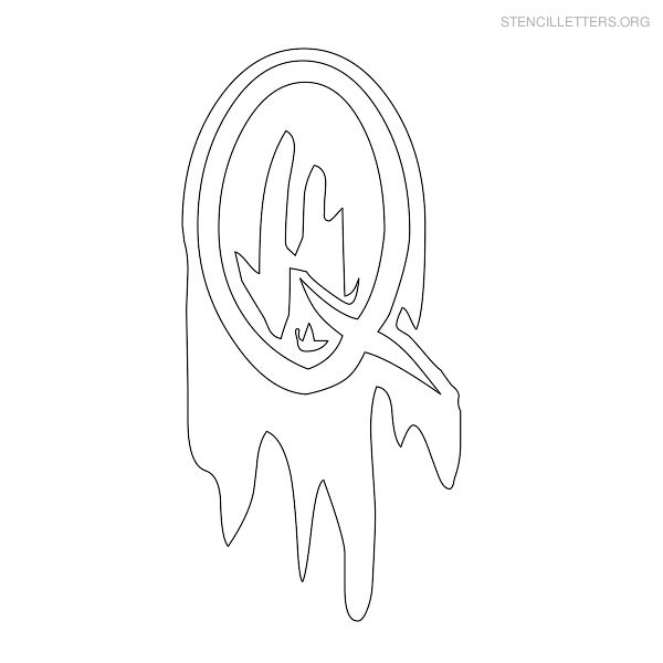 Stencil Letter Halloween Q Stencil Letter Halloween Q