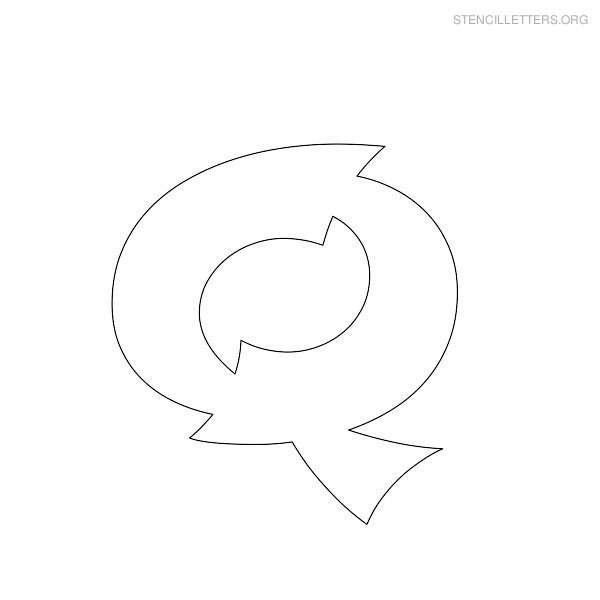 Stencil Letter Japanese Q Stencil Letter Japanese Q