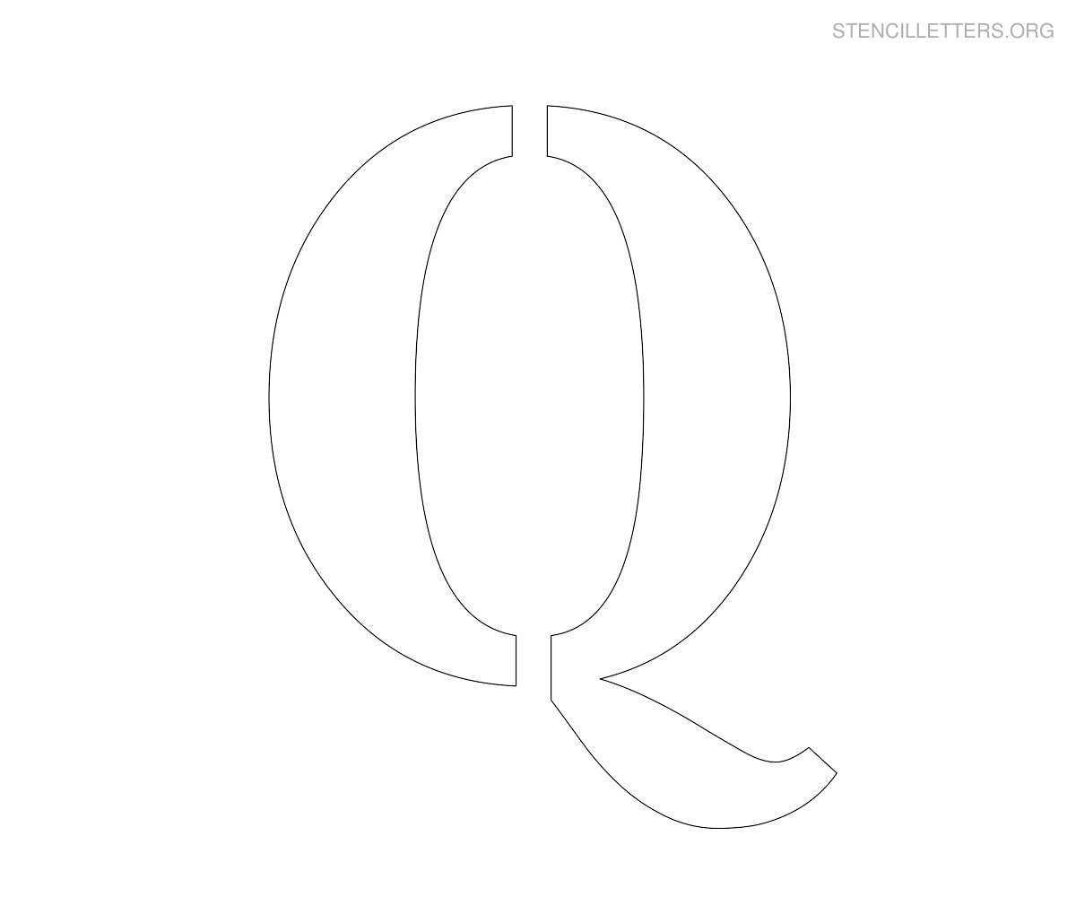 Stencil Letter Large Q Stencil Letter Large Q
