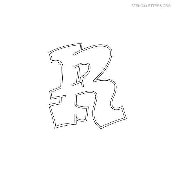 Stencil Letter Graffiti R Stencil Letter Graffiti R