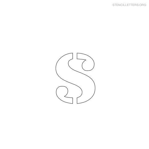 Stencil Letter Lowercase S