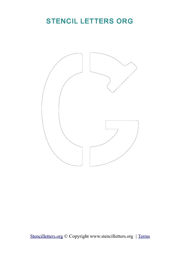 PDF Stencil Template Outline G PDF Stencil Template Outline G