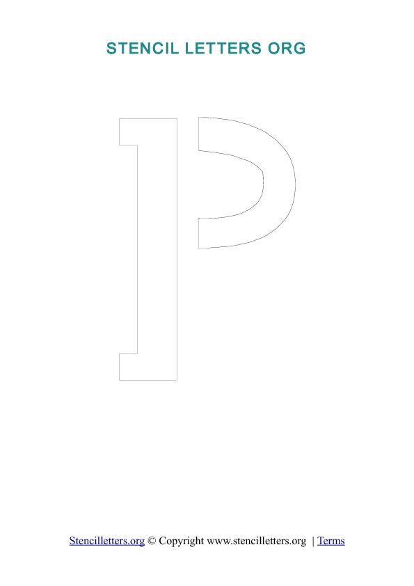 PDF Stencil Template Outline P PDF Stencil Template Outline P
