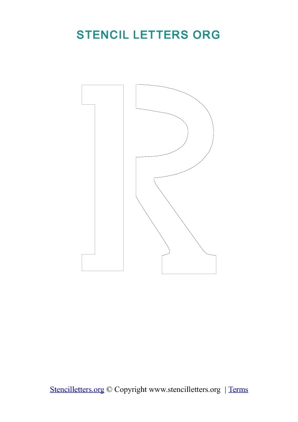 PDF Stencil Template Outline R PDF Stencil Template Outline R
