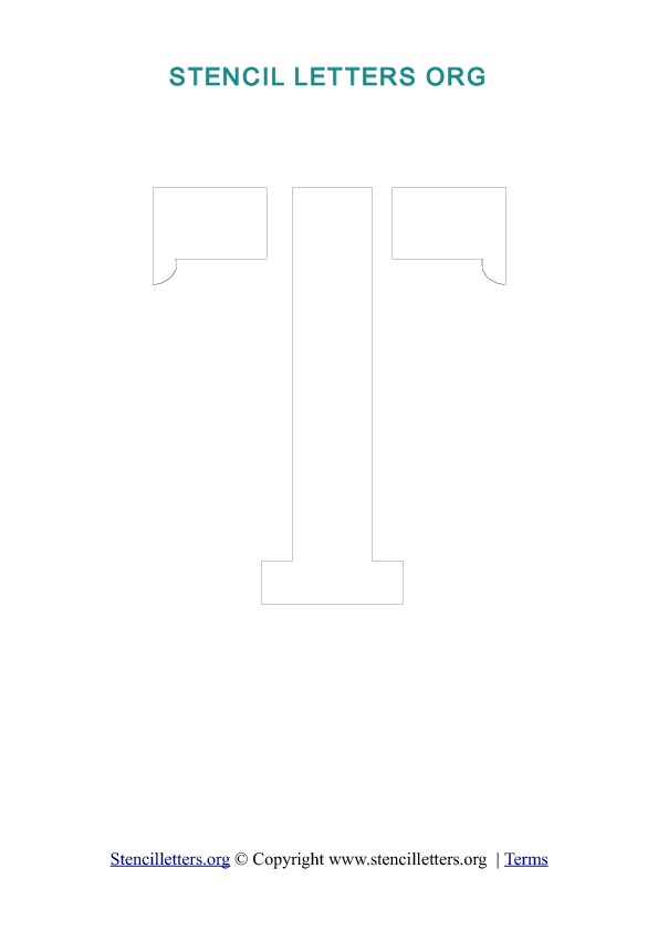 PDF Stencil Template Outline T PDF Stencil Template Outline T