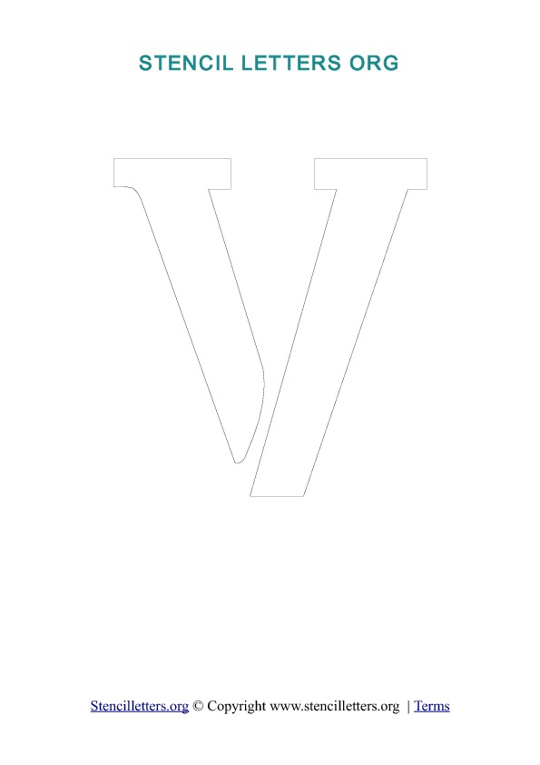 PDF Stencil Template Outline V PDF Stencil Template Outline V