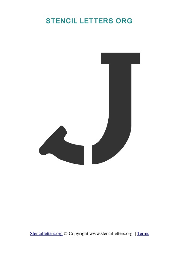 PDF Stencil Template J PDF Stencil Template J