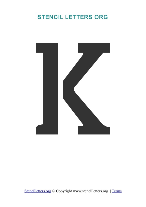 PDF Stencil Template K PDF Stencil Template K
