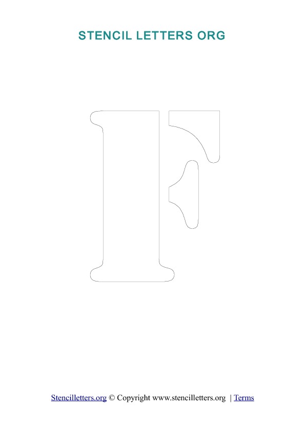 PDF Stencil Template Outline F PDF Stencil Template Outline F