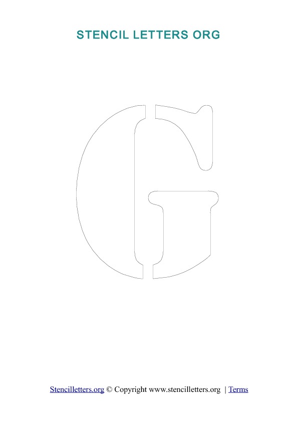 PDF Stencil Template Outline G PDF Stencil Template Outline G