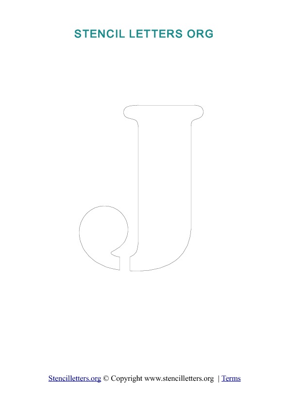 PDF Stencil Template Outline J PDF Stencil Template Outline J