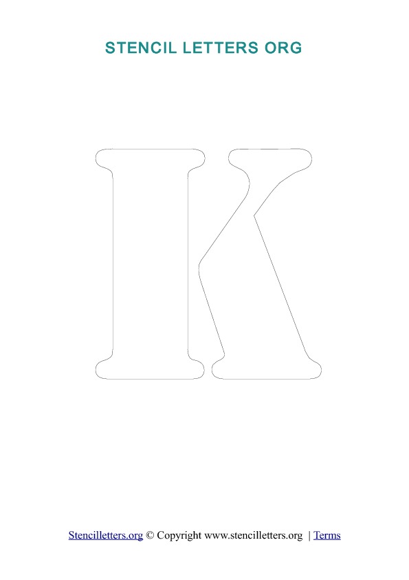 PDF Stencil Template Outline K PDF Stencil Template Outline K
