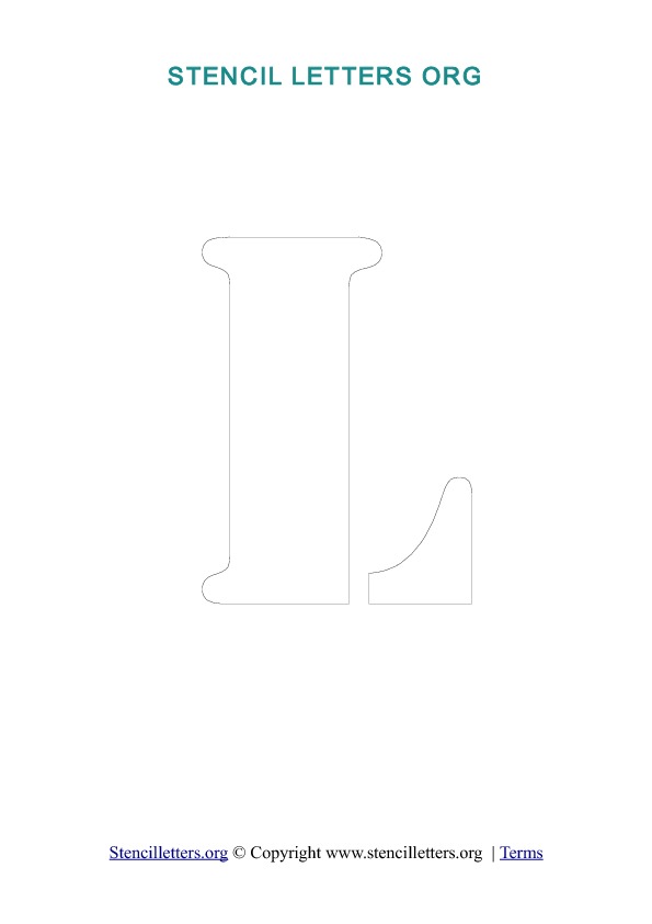 PDF Stencil Template Outline L PDF Stencil Template Outline L